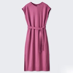 UNIQLO U Tube Short-Sleeve Dress in Purple Fuchsia Size Large L - NWOT